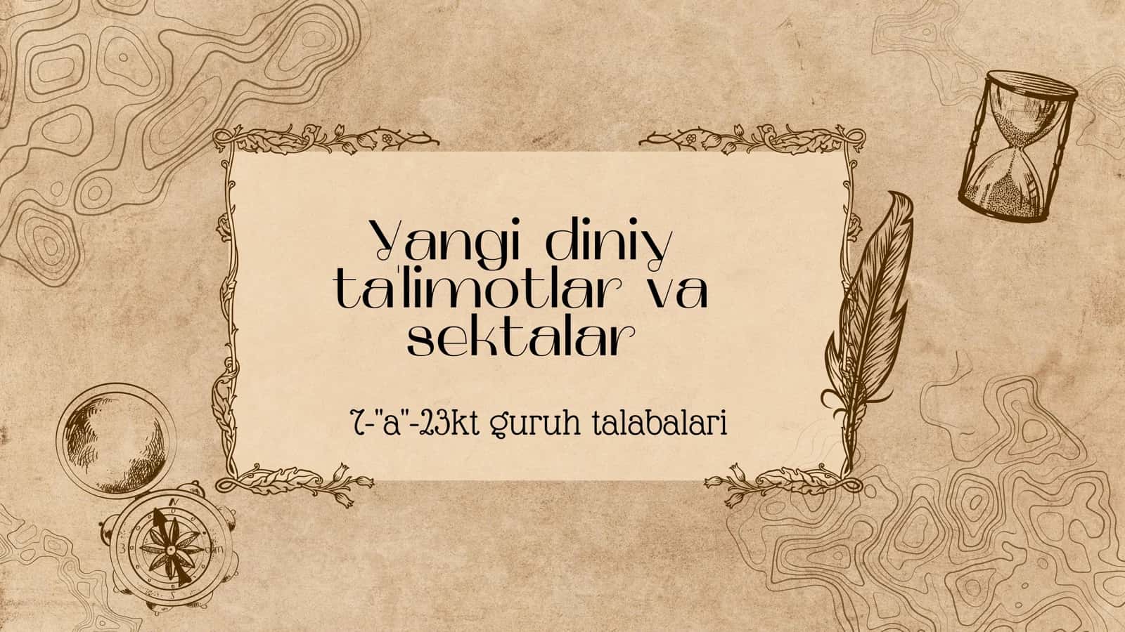 Yangi diniy talimotlar va sektalar ppt, prizintatsiya