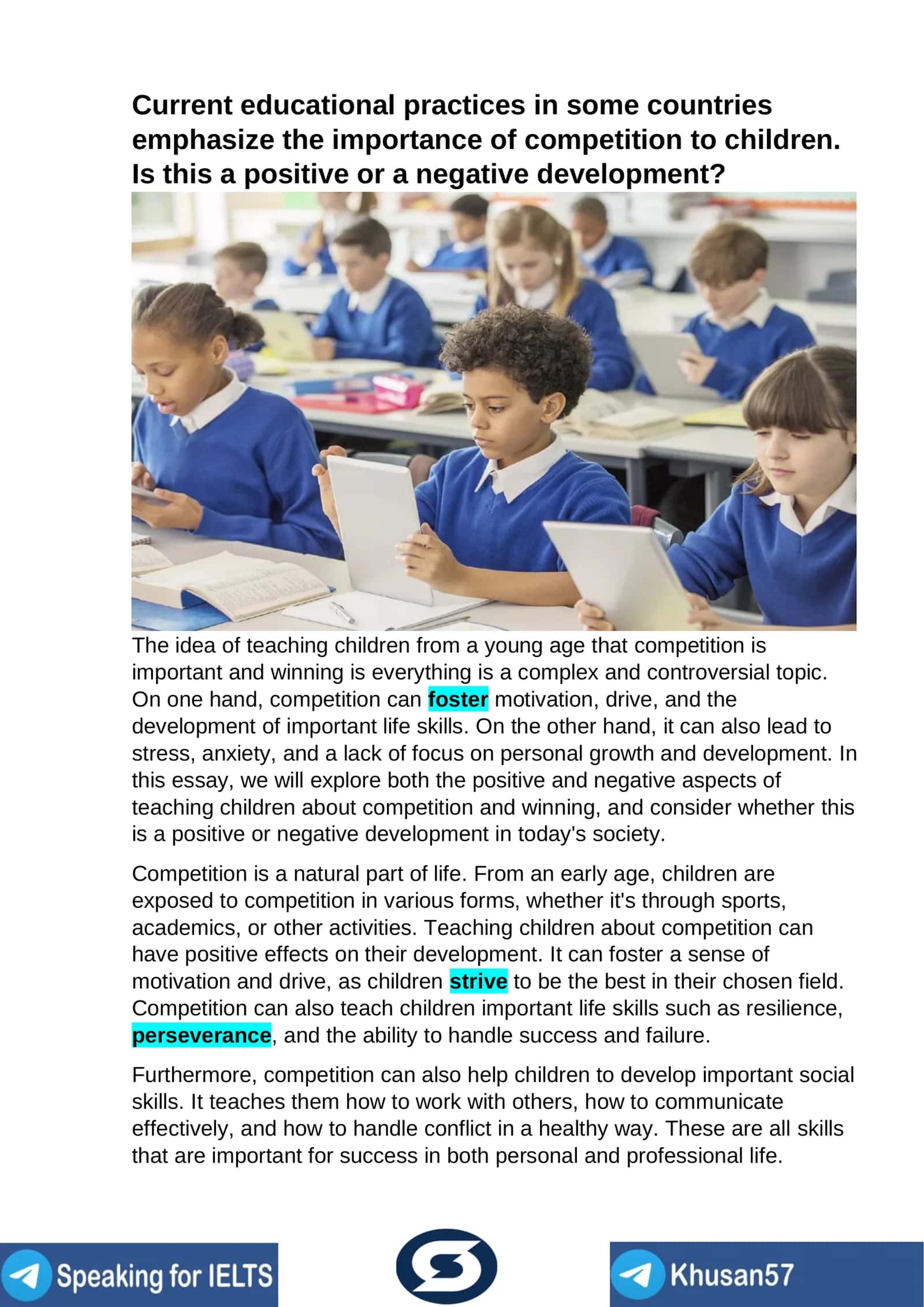 Teaching Children About Competition