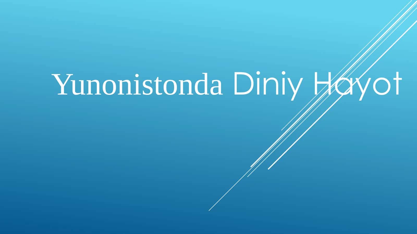 Yunonistonda Diniy Hayot