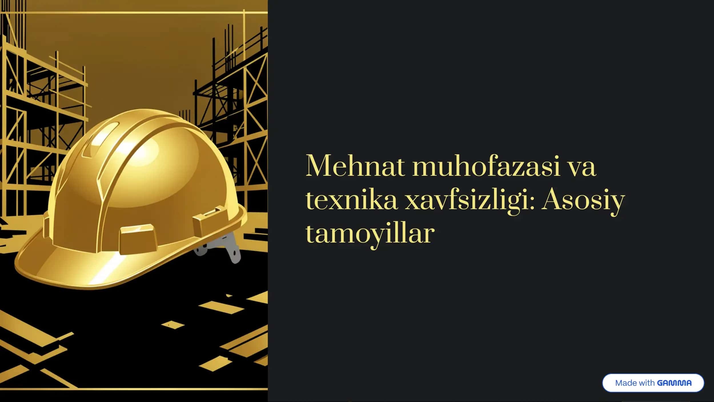 Mehnat muhofazasi va texnika xavfsizligi.Asosiy tamoyillar