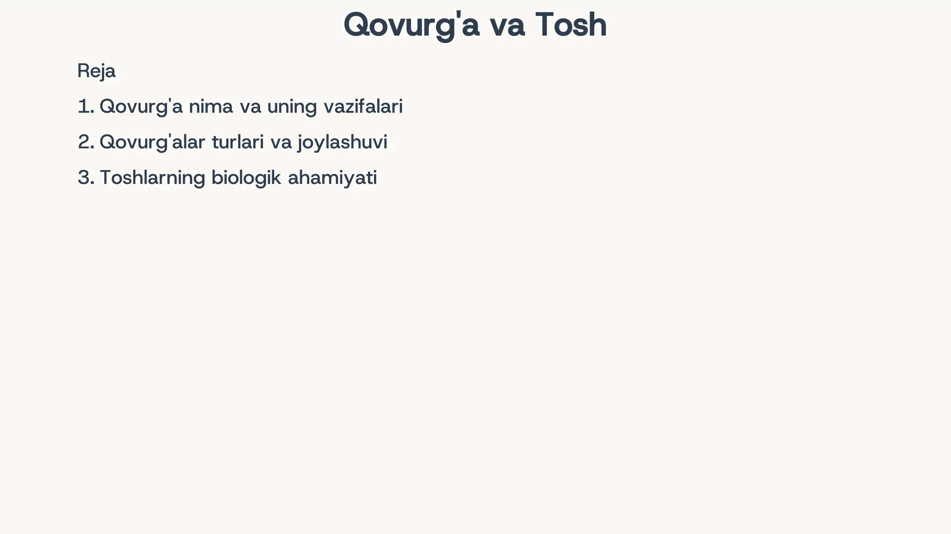 Qovurg'a va Tosh