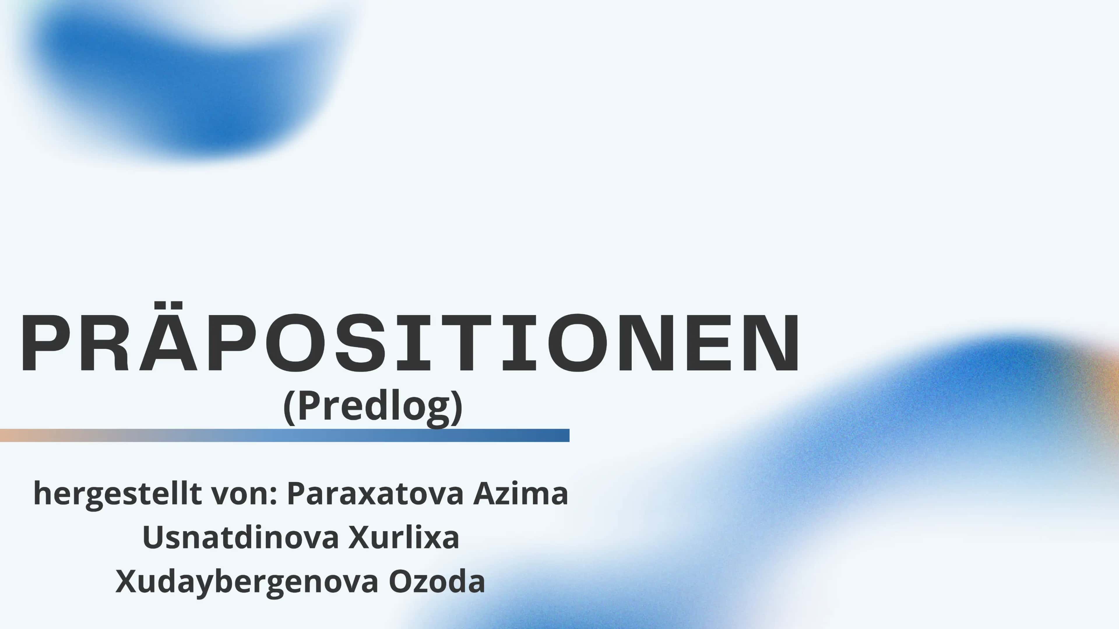 Präpositionen
