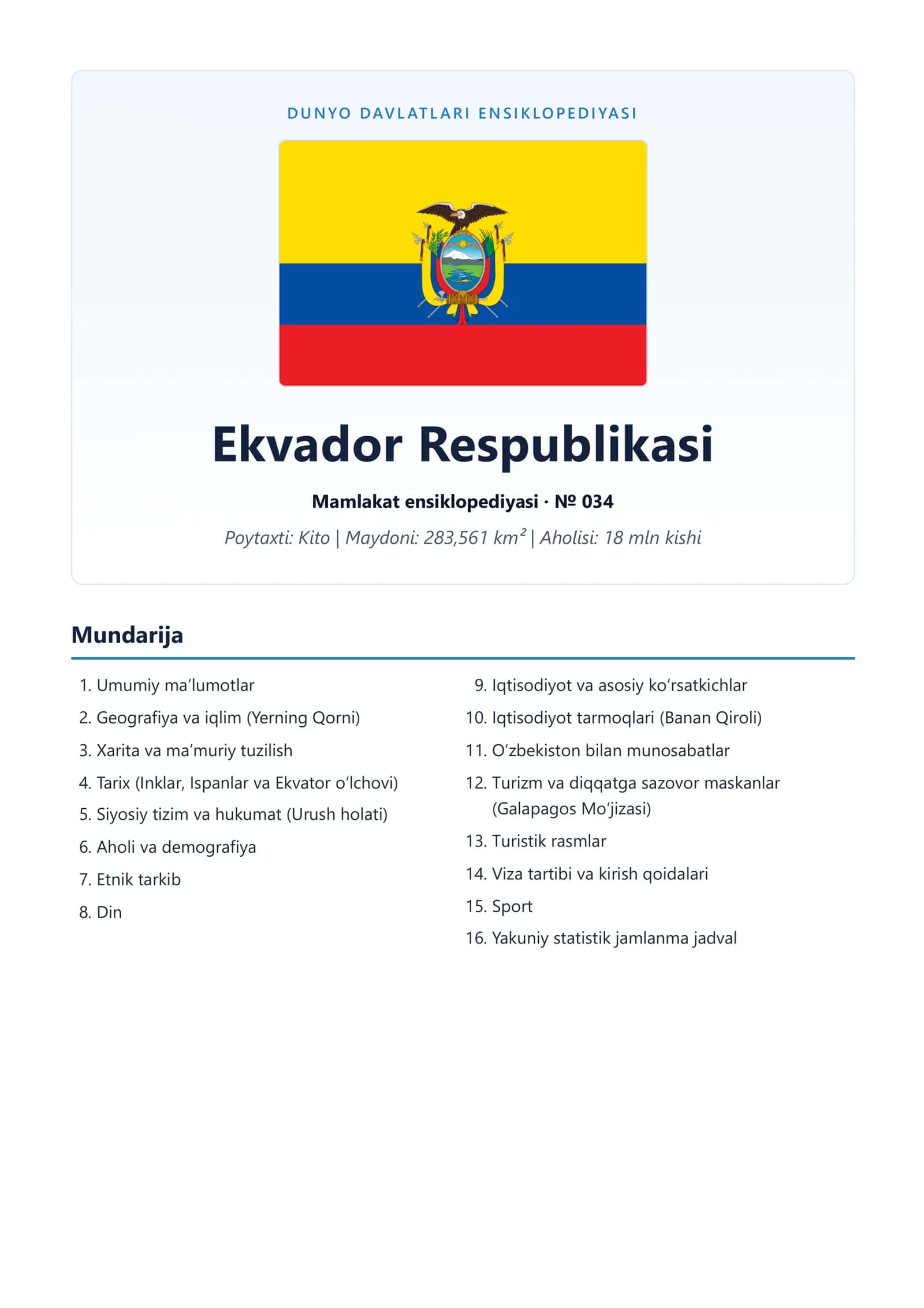 DUNYO DAVLATLARI ENSIKLOPEDIYASI