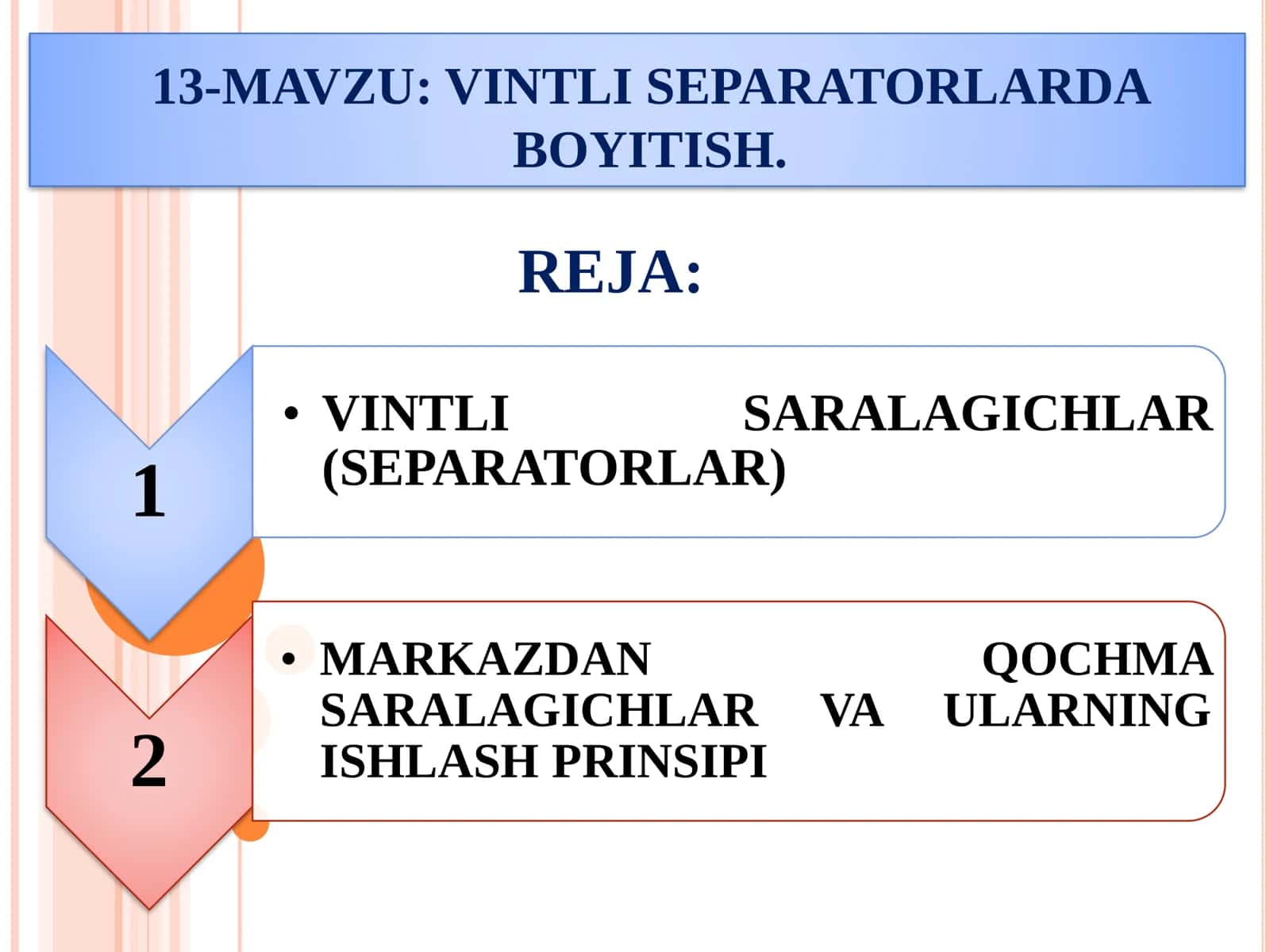 VINTLI SEPARATORLARDA BOYITISH