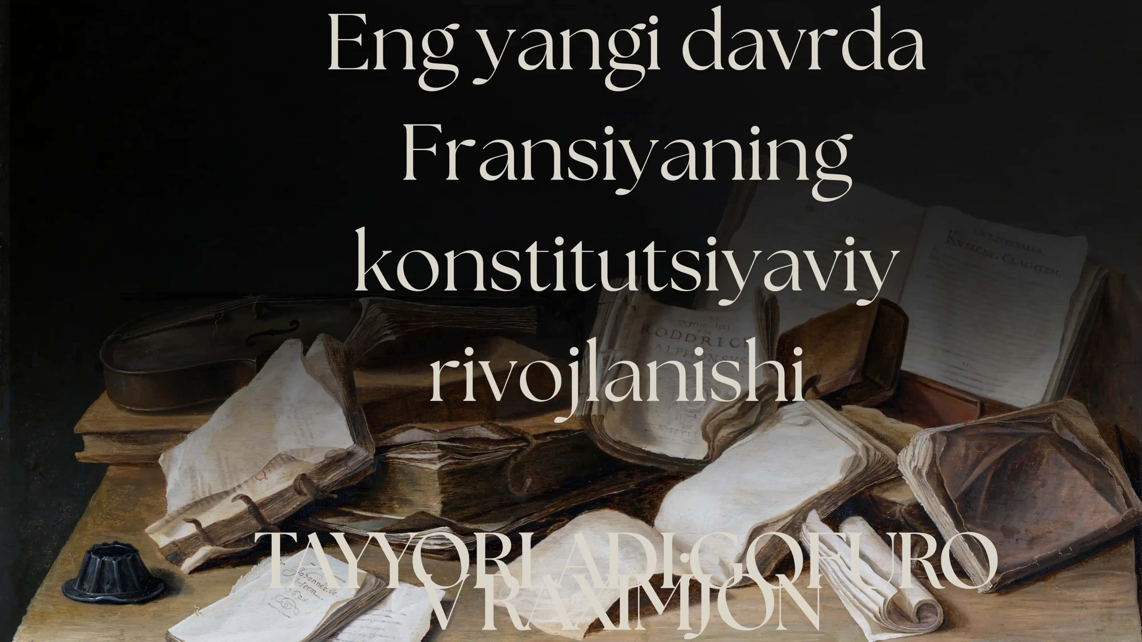 Fransiya Konstitutsiyaviy Tarixi