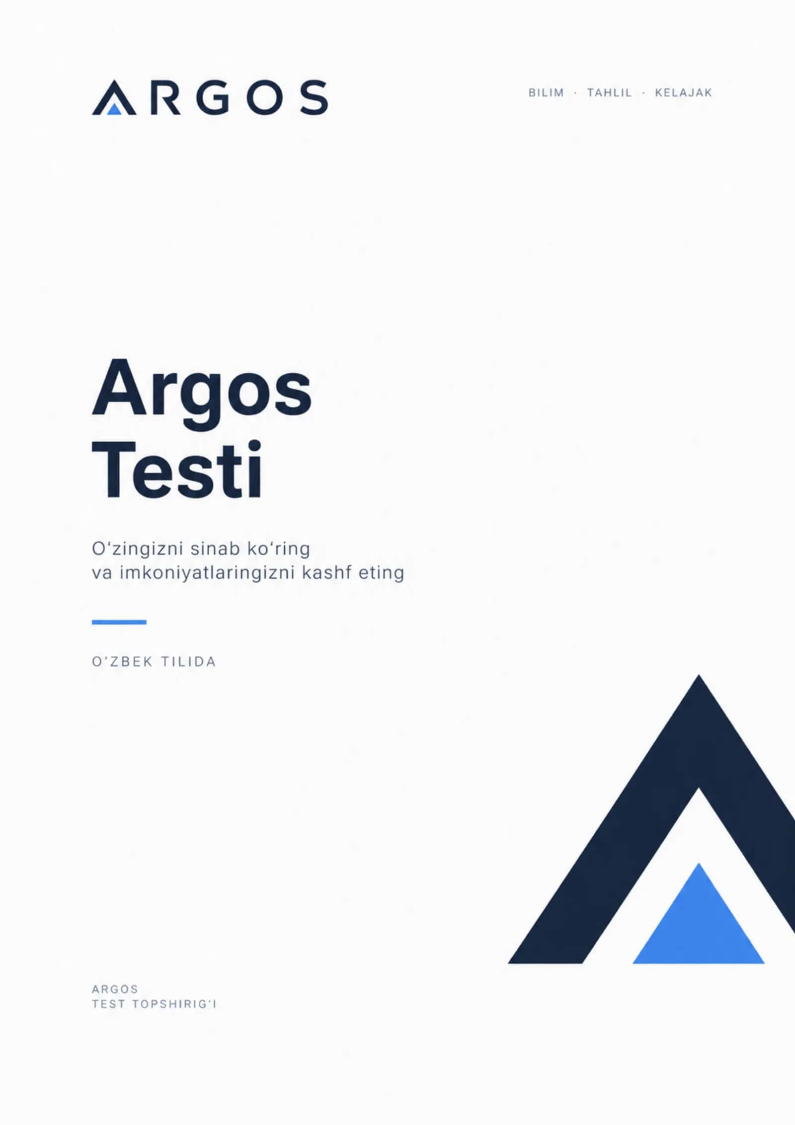 ARGOS 200 TA TEST SAVOLLARI - AXBOROT-KOMMUNIKATSIYA TEXNOLOGIYALARI
