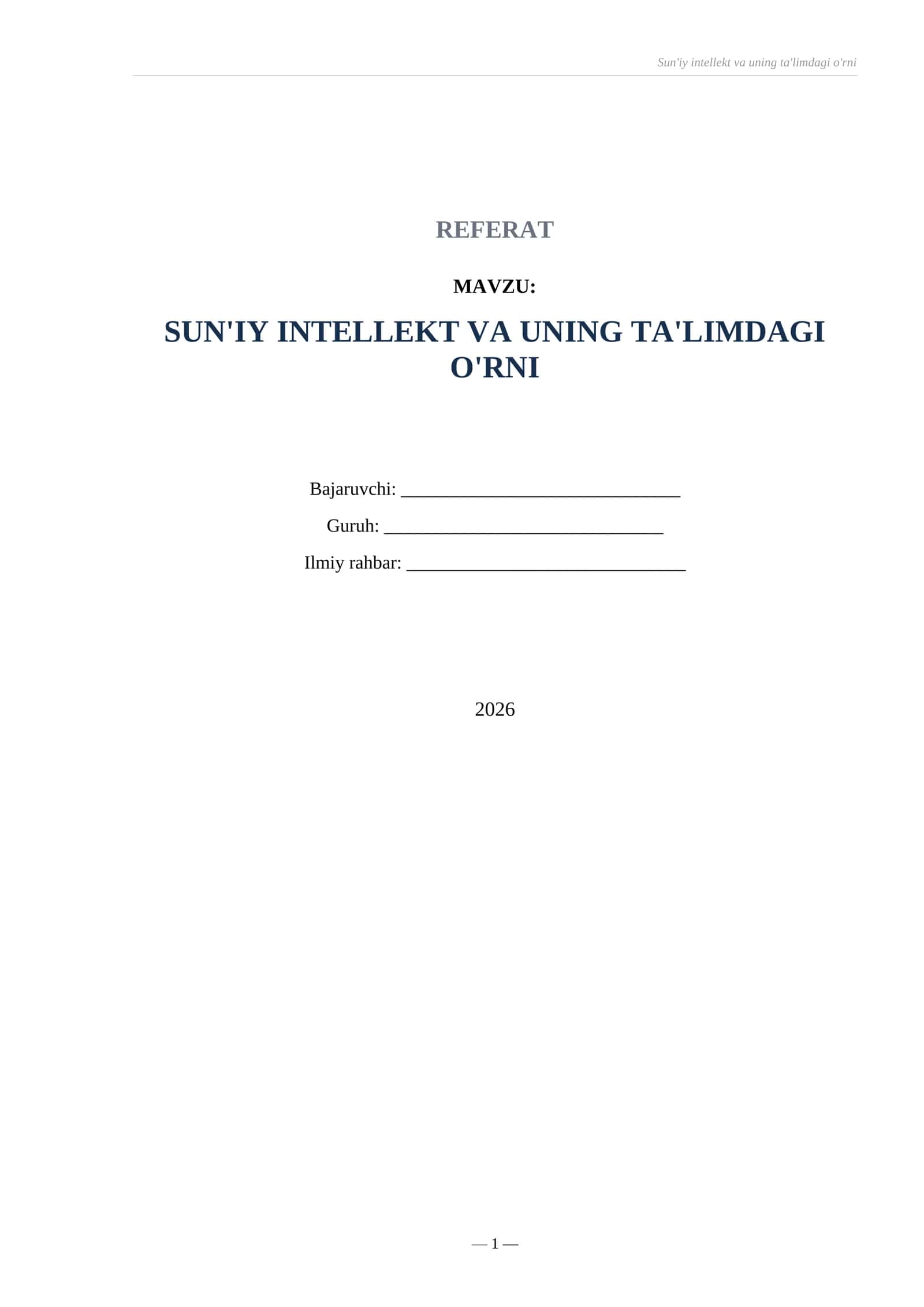 Referat Suniy_intellekt_va_talimdagi_orni