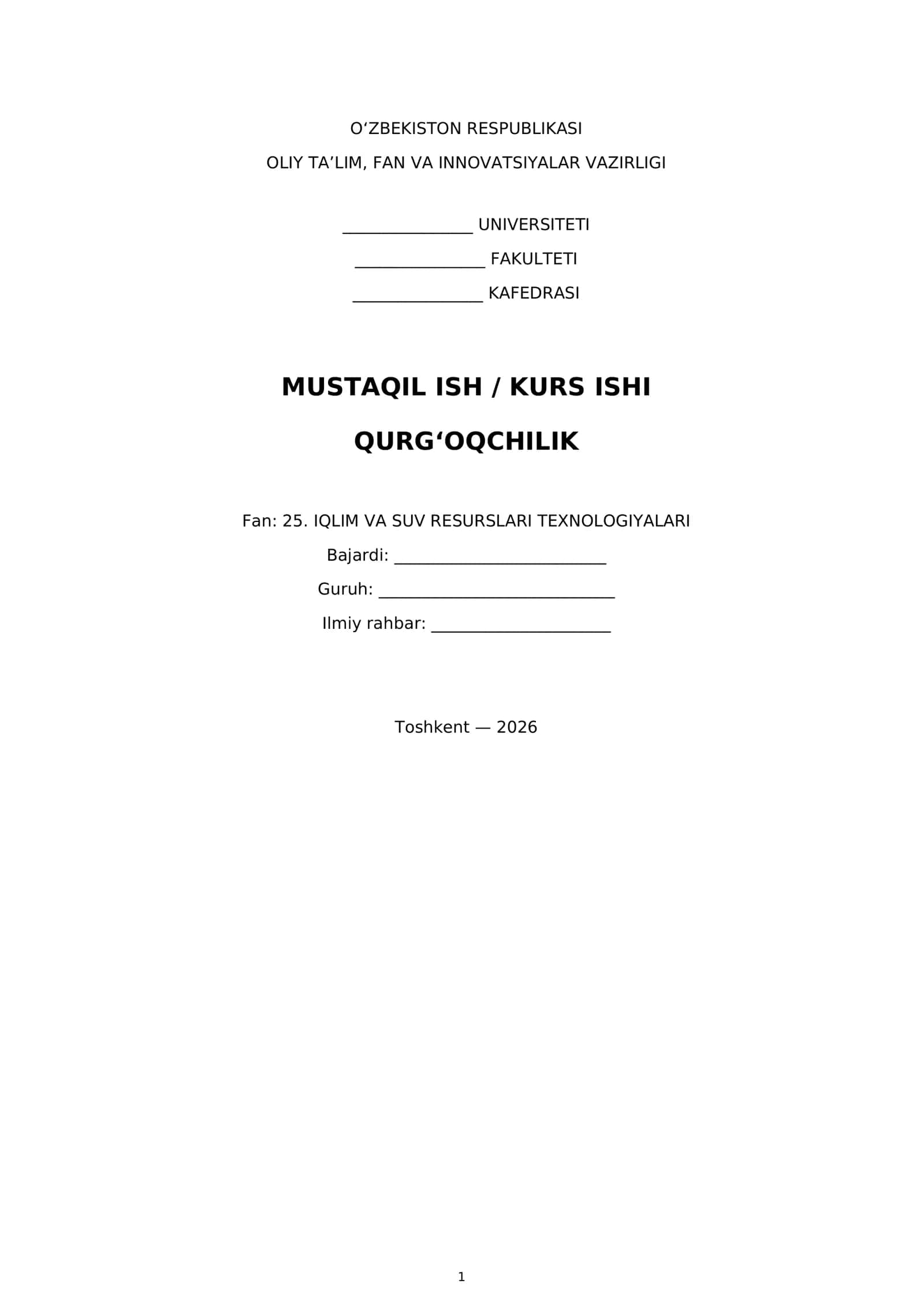 “Qurg‘oqchilik”