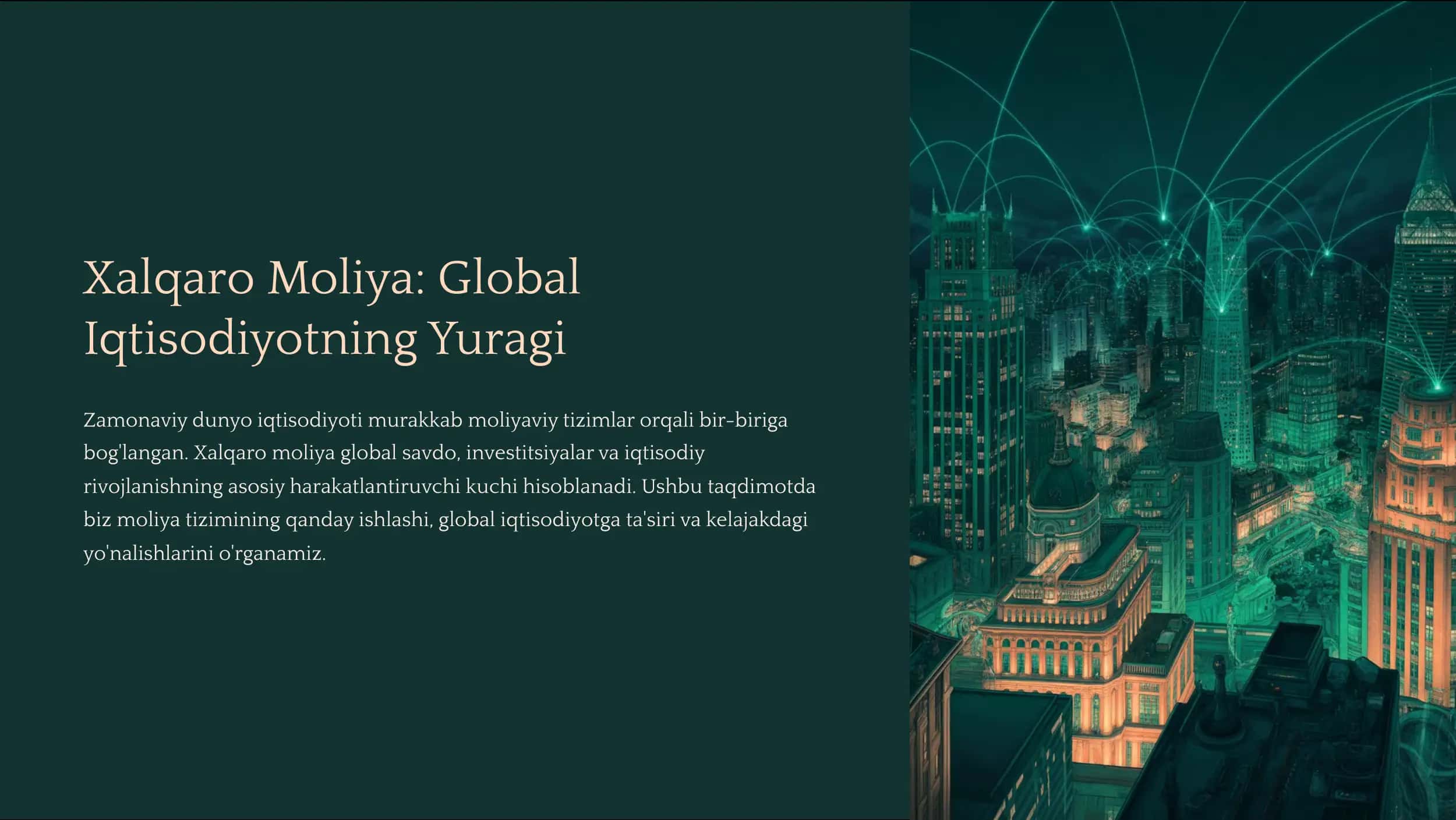 Xalqaro Moliya: Global