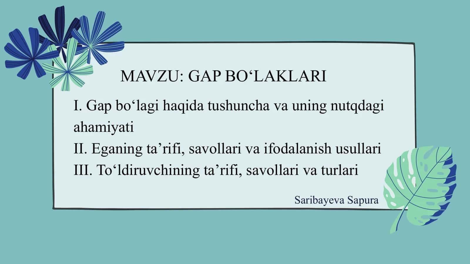Gap bo‘laklari