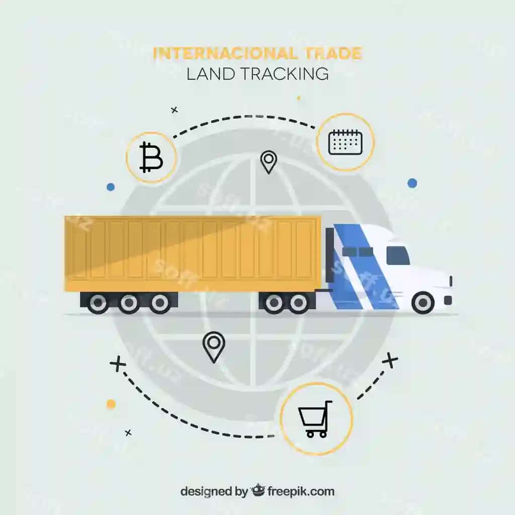 Zamonaviy xorijiy savdo kontseptsiyasi tekis dizaynga ega | Modern international trade concept with flat design