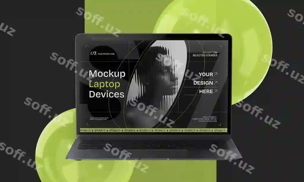3D zamonaviy texnologiyali qurilma namuna dizayni | 3d modern technology device mock up design