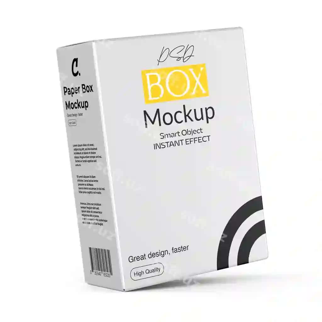 Qog'oz qutisi mockup | Paper box mockup
