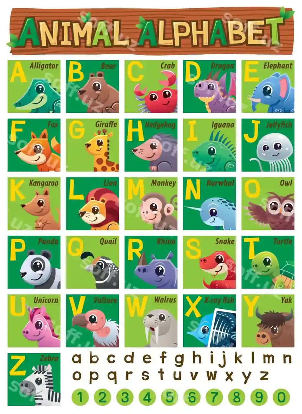 Hayvonlar alfavit ta'lim bolalar | Animals alphabet education kids