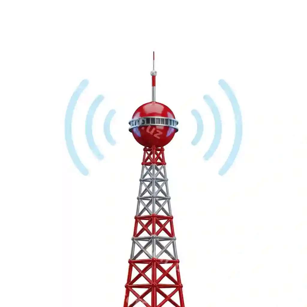 Kommunikatsiya kula signallar tarqatuvchi | Communication tower transmitting signal