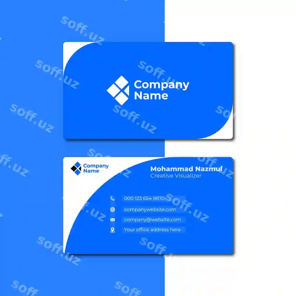 Zamonaviy korporativ bisnes kartochka shabloni | Modern corporate business card template