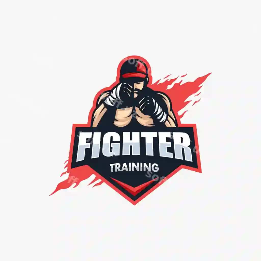 Sport jangchisi tasviri vektor shabloni | Sport fighter illustration vector template