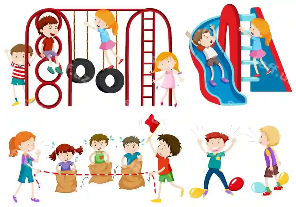 Qo'y bolalarni o'yin oynatishga | Set children playing