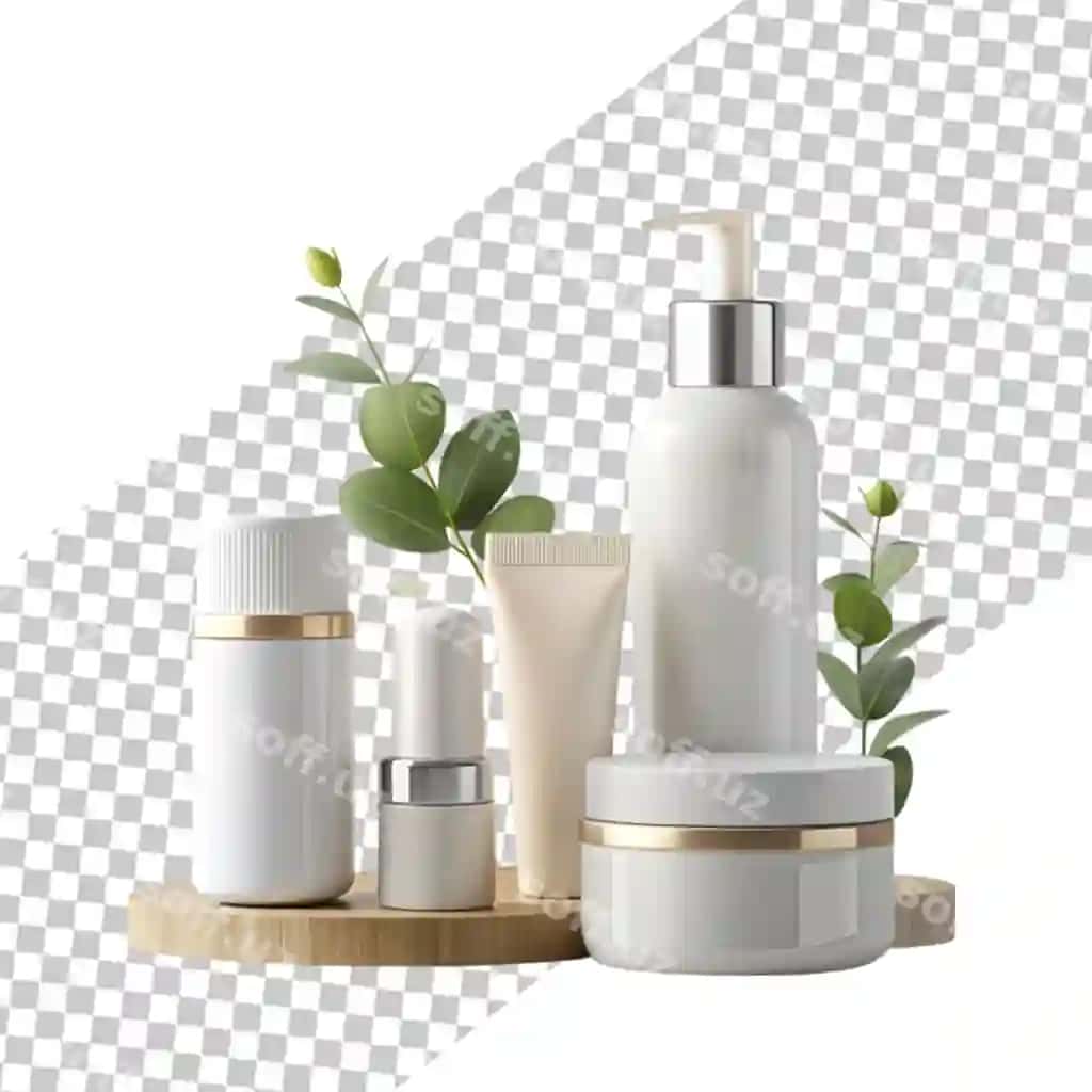 Organik kosmetik mahsulot orqiy estetik yangi orqa fon | Organic cosmetic product with dreamy aesthetic fresh background