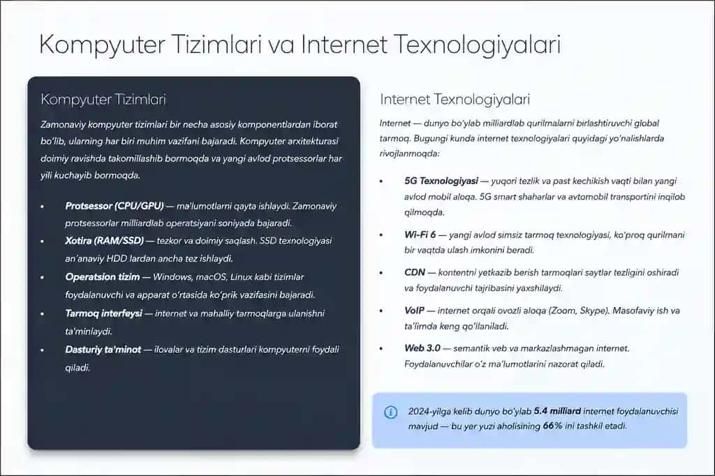 Axborot Texnologiyalari