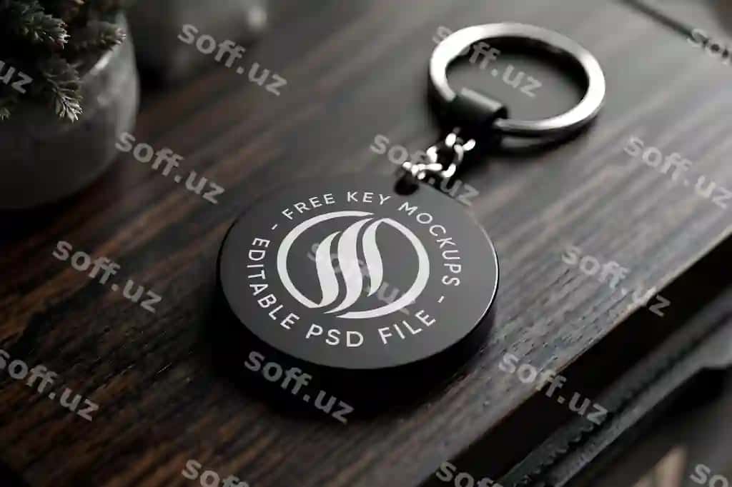 Kalit zanjir mockup | Keychain mockup