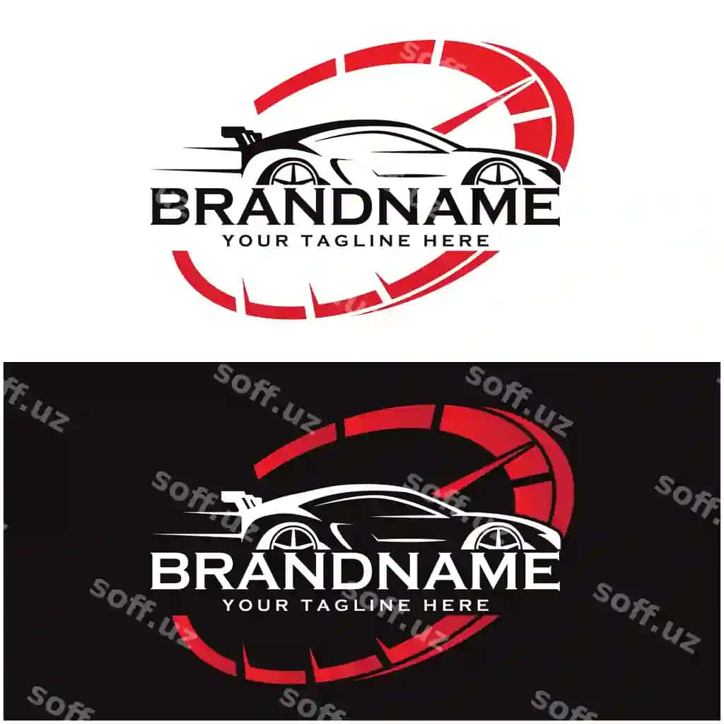 Komplekt ijodiy rally avtomobili logotipi sloqan shabloni bilan | Set creative racing car logo with slogan template