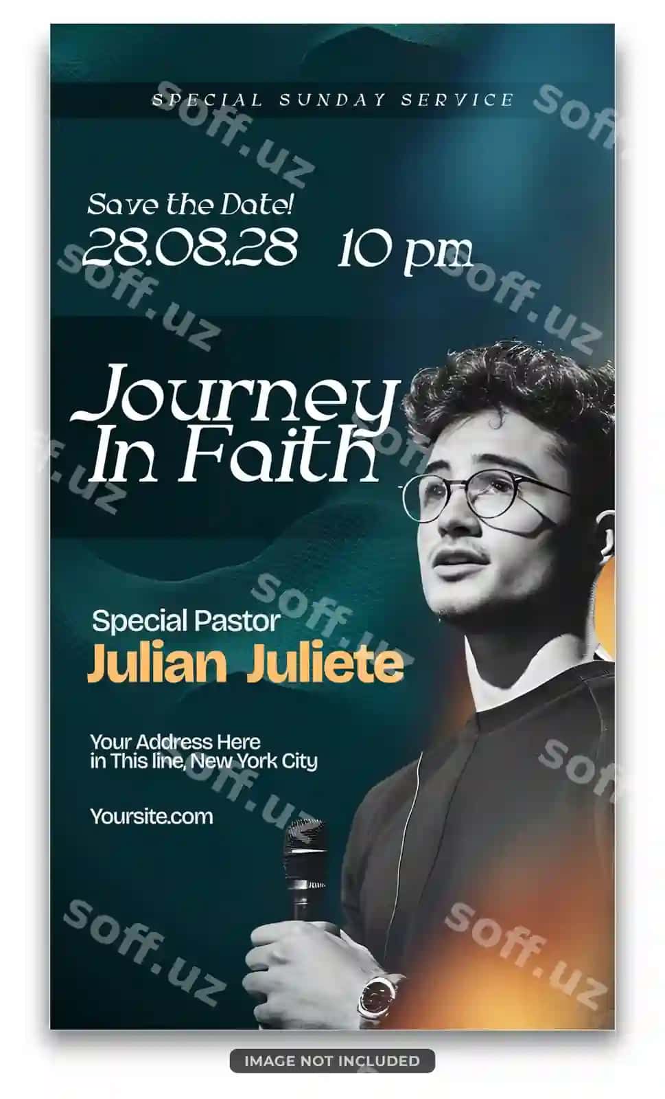 Yakshanba xizmati cherkovi uchun Instagram stories shabloni | Sunday service church instagram stories template