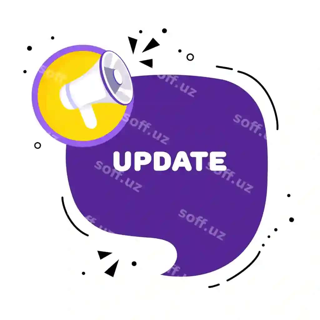 Yangilash tekis binafsha yangilash xabarnomasi vektor illustratsiyasi | Update flat purple update notification vector illustration