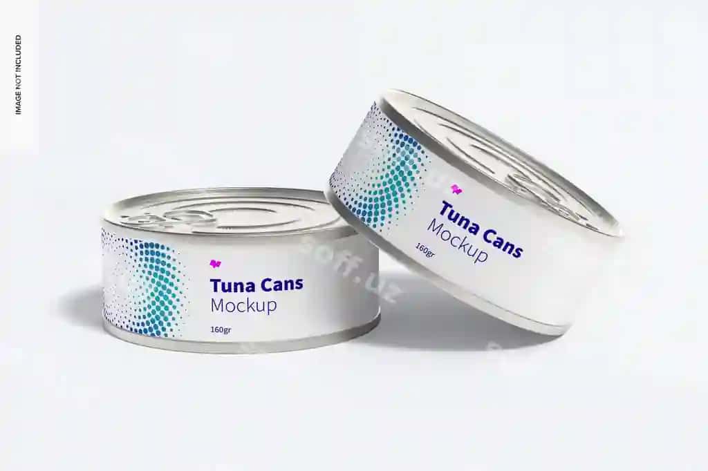 160gr tuna bankasi modeli | 160gr tuna cans mockup