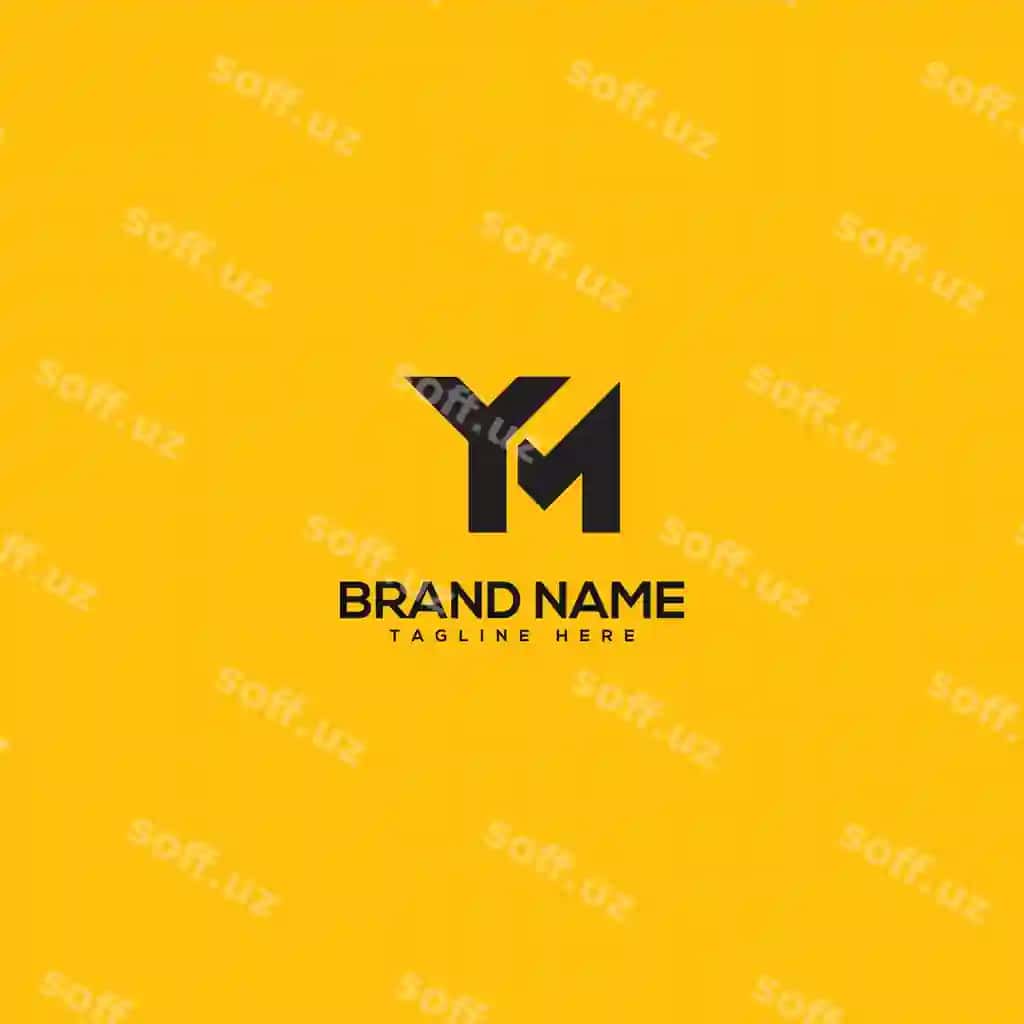 Abstrakt bosh harf my ym logotip dizayni shablon vektori | Abstract initial letter my ym logo design template vector