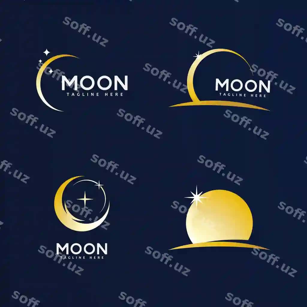 Oy logotip vektor ikonka dizayn shabloni | Moon logo vector icon design template