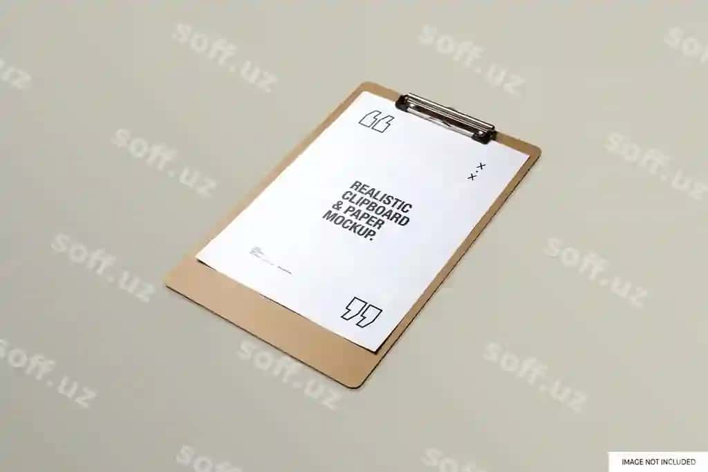 Pultuz qog'oz namunasi | Clipboard paper mockup