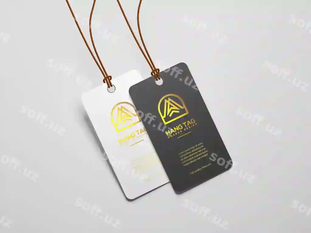 Bosima etiketi mockup | Clothing label tag mockup