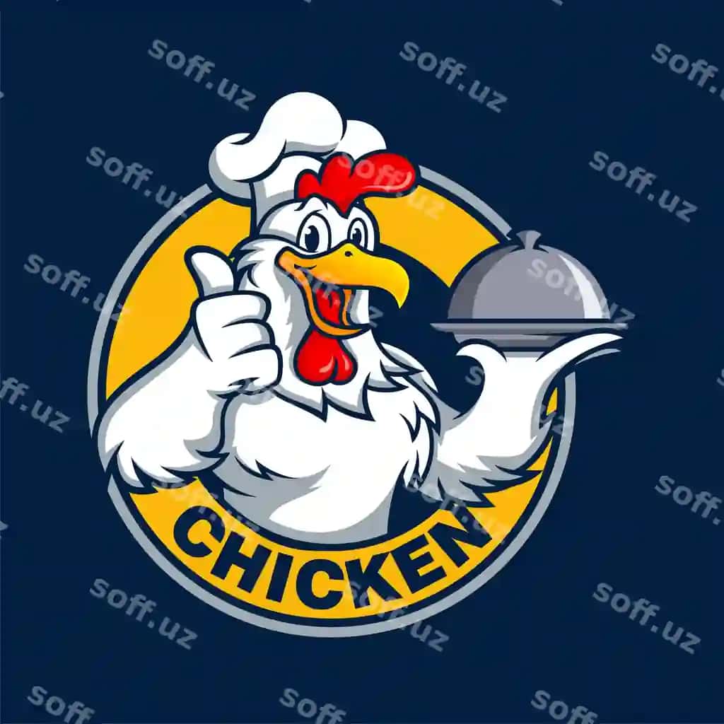 Tovuq maskot logo dizayn vektor shablon | Chicken mascot logo design vector template