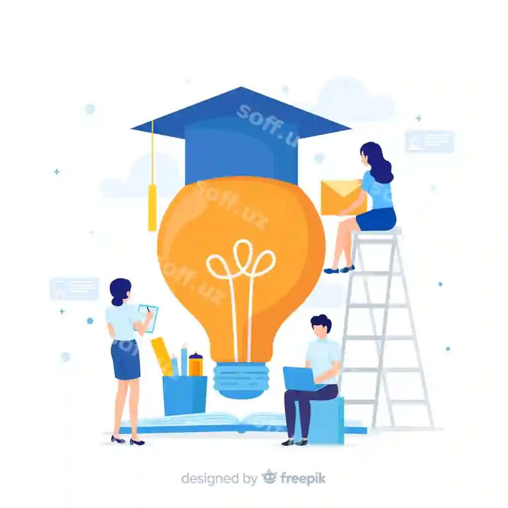 Tek universitet konseptsiyasi orqa fon | Flat university concept background