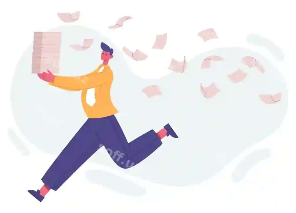 Tashkilotlangan yug'iluvchi ofis xodimi | Unorganised running office worker