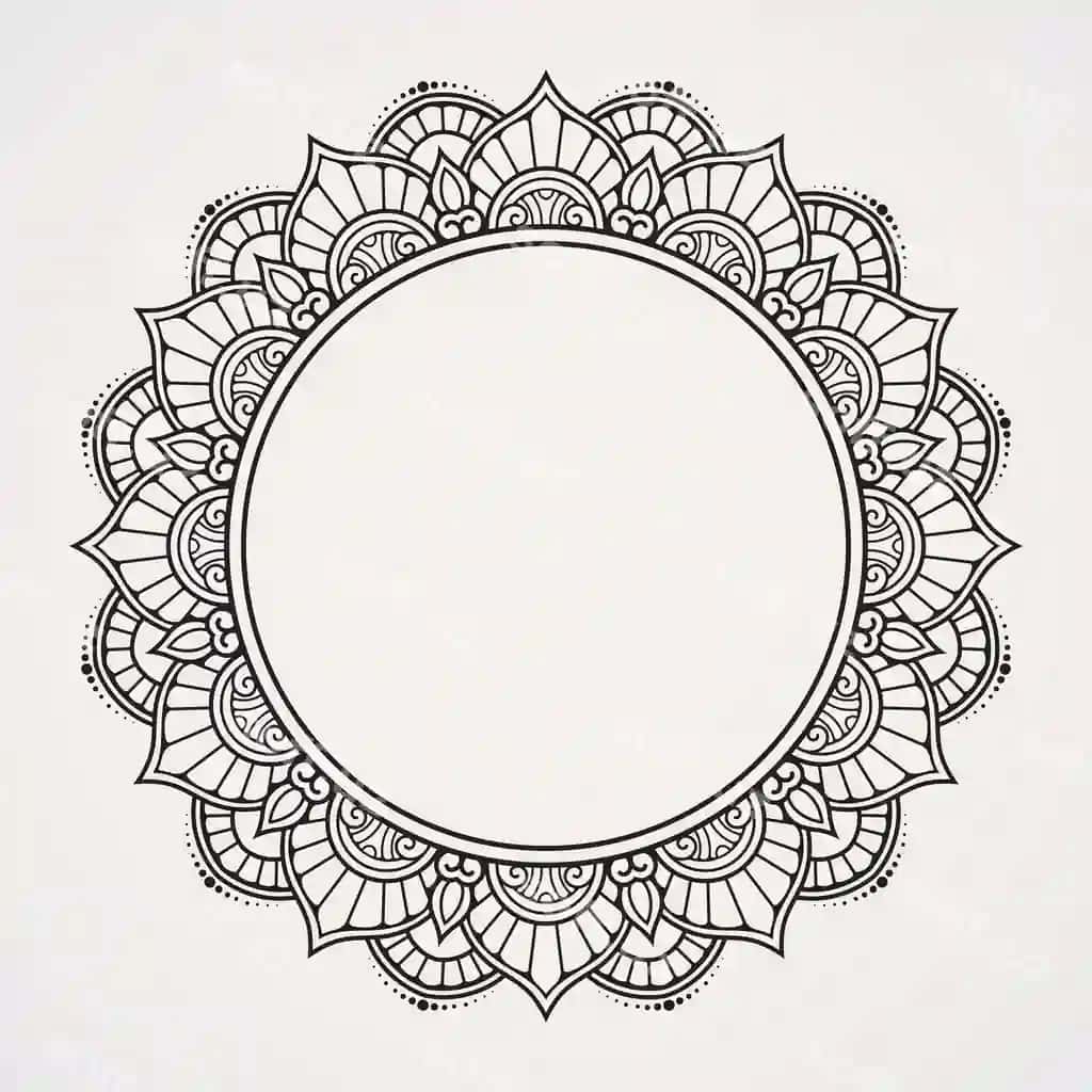 Bezatilgan chetlar, simmetrik gul shakllari, mos keladigan henna tattoolari | Ornamental borders symmetrical flower shapes suitable henna tattoos
