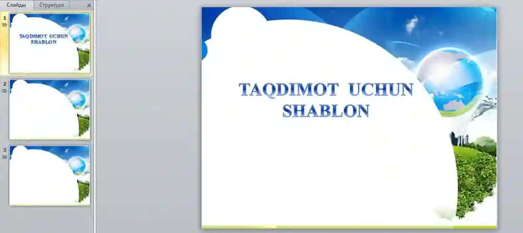 Taqdimot shablon