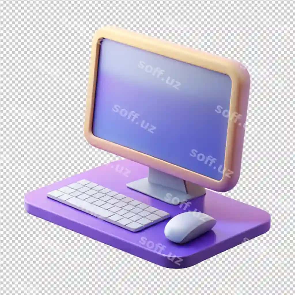 Zamonaviy kompyuter monitori klaviatura bilan ish stolii kompyuter ekrani shabloni | Modern computer monitor with keyboard desktop computer screen template