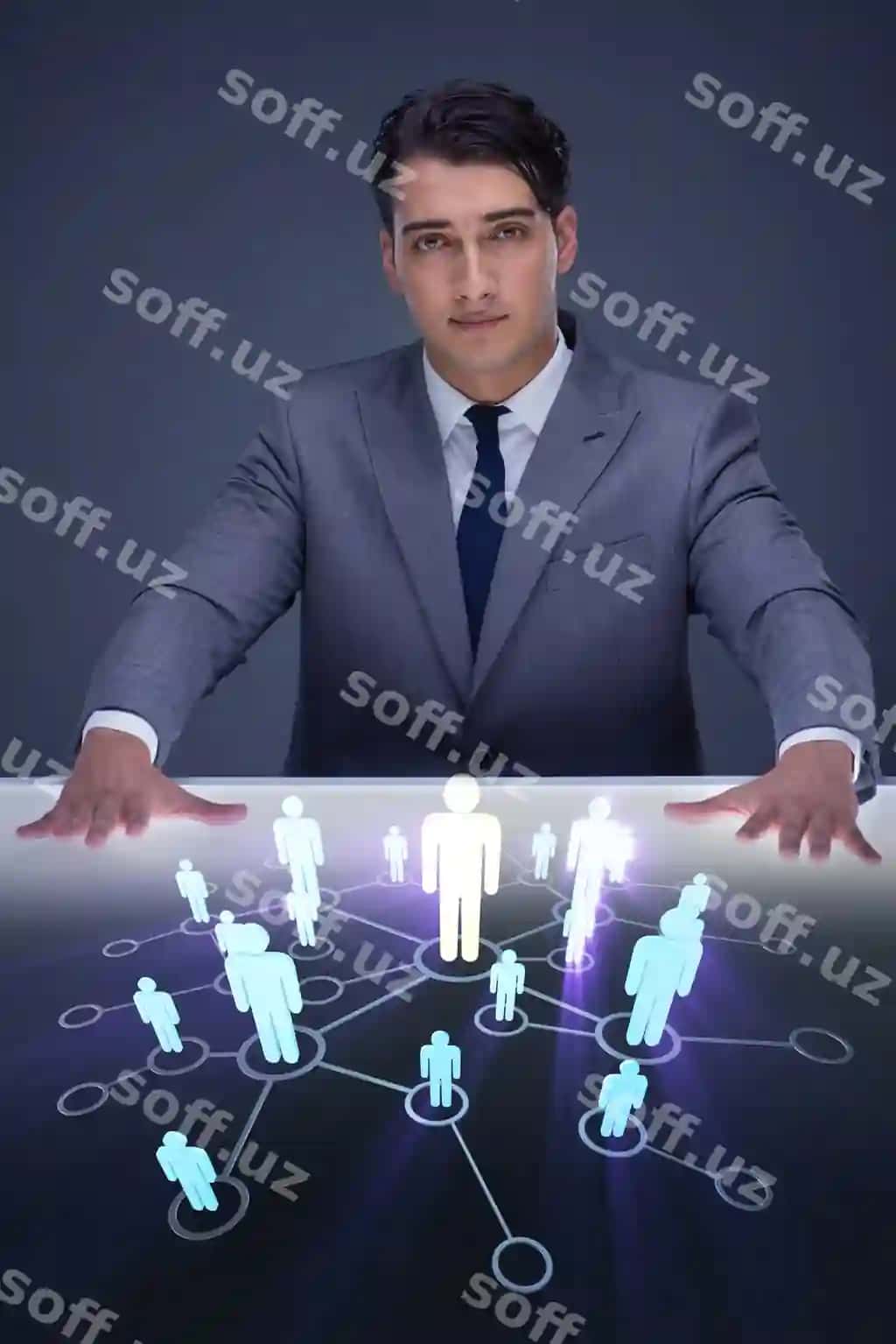 Bizznesmen ijtimoiy tarmoqlar kontseptsiyasi | Businessman social networks concept