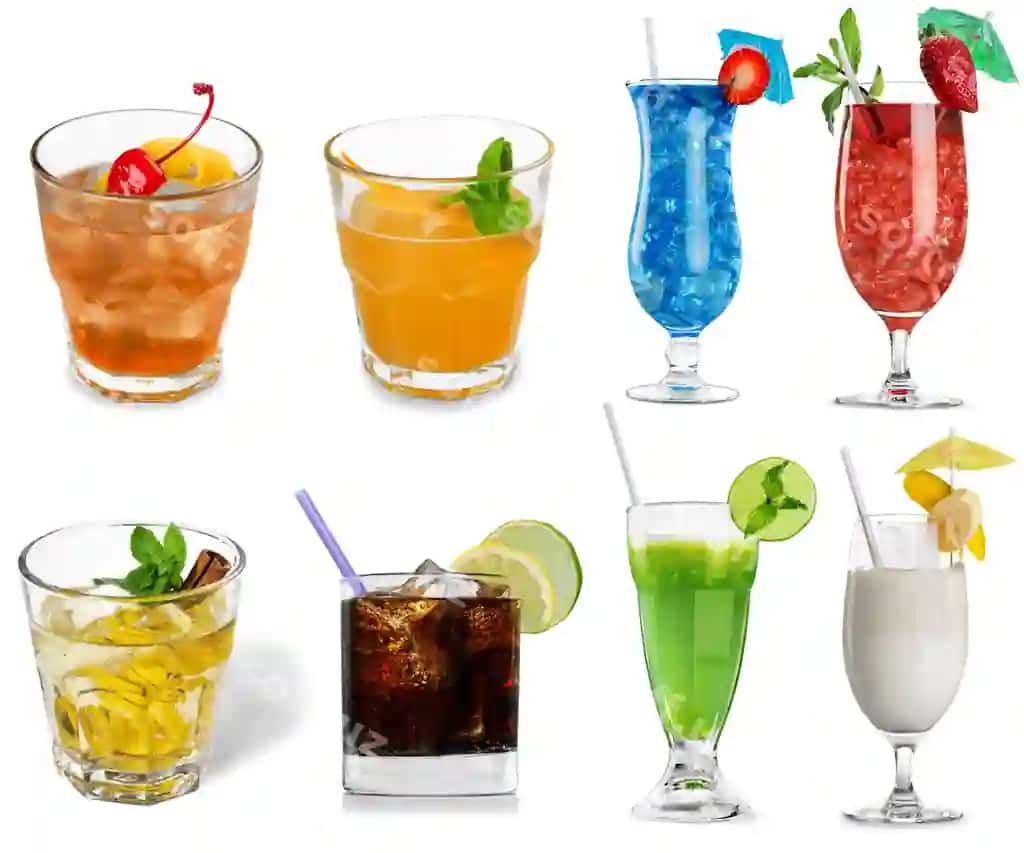 Yaqinlikdagi taze mevalar ichimlik komplekti | Close up fresh fruits drink set