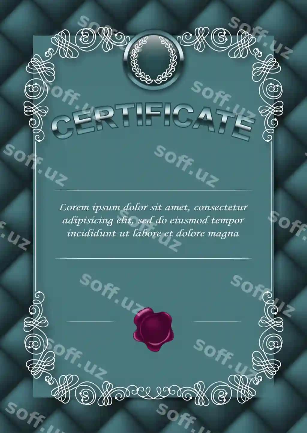 Chiroyli shablon sertifikat | Elegant template certificate