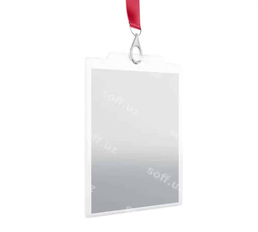 3d oq bo'sh plastik ID badj laniard bilan | 3d white blank plastic id badge with lanyard