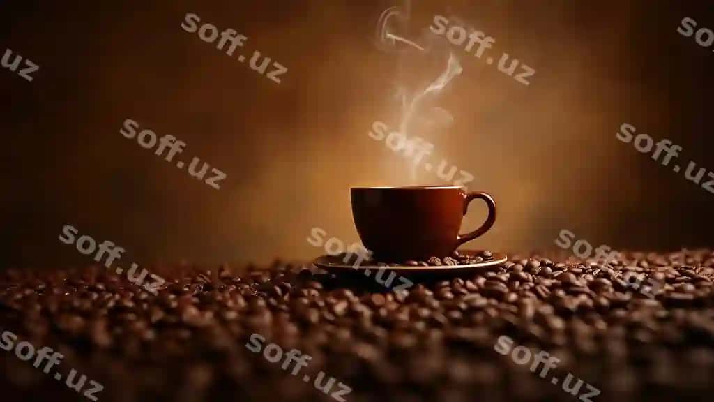 Qahvo stakani bonaqalar foni | Coffee cup with beans background