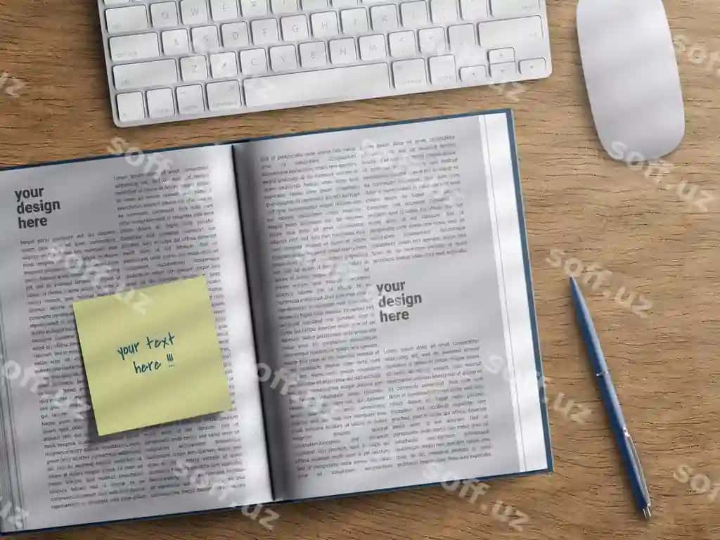 Ochiq kitob sahifalari bilan qozonarrni joylashtirish ta'lim o'qish adabiyotlar | Open book pages with stationery arrangement education read literature