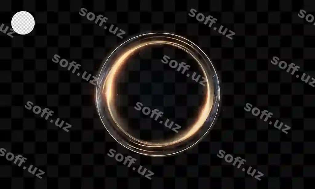 Yorqin doira shaffof fonda | Glowing circle transparent background