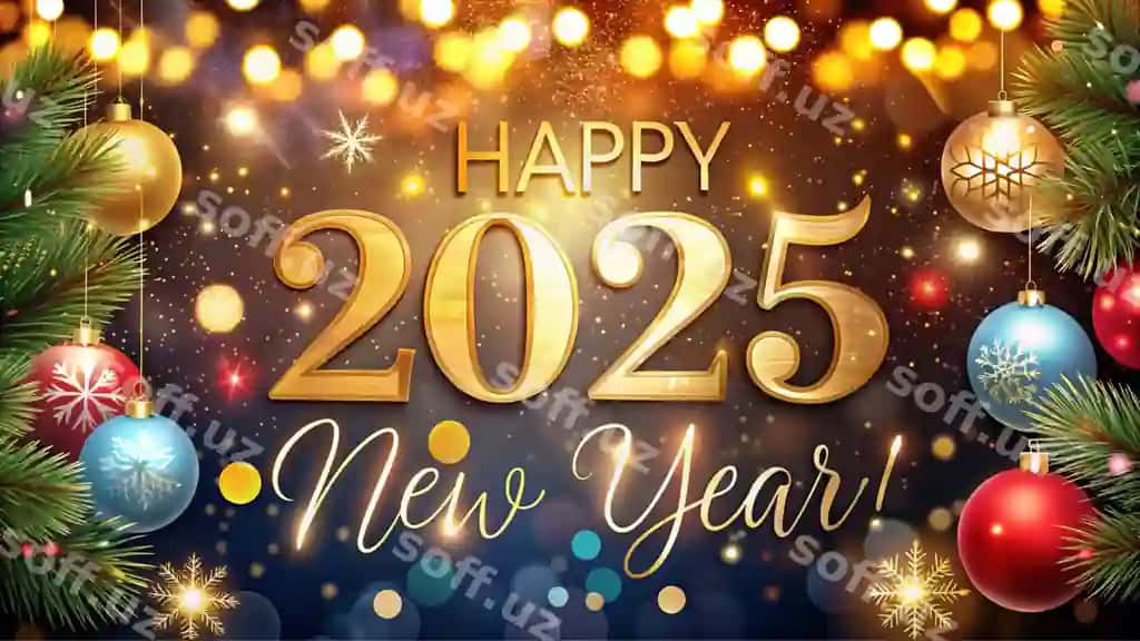 Yangi yil kartochkasi yangi yil bilan | Happy new year card with happy new year it