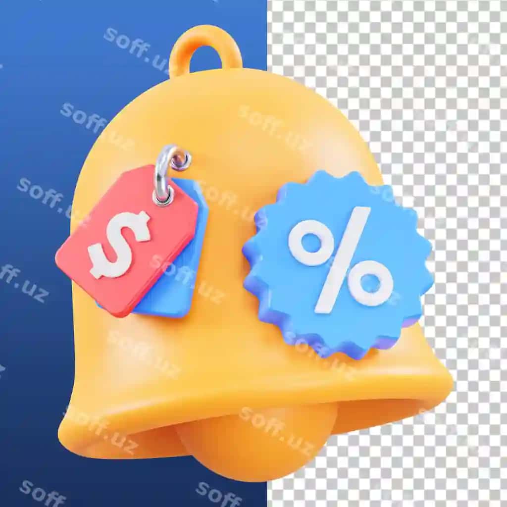 Xarid bildirishnomalari 3d illustratsiyasi | Shopping notifications 3d illustration