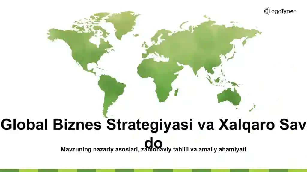 Global Biznes Strategiyasi va Xalqaro Savdo Taqdimoti (36 Slayd)