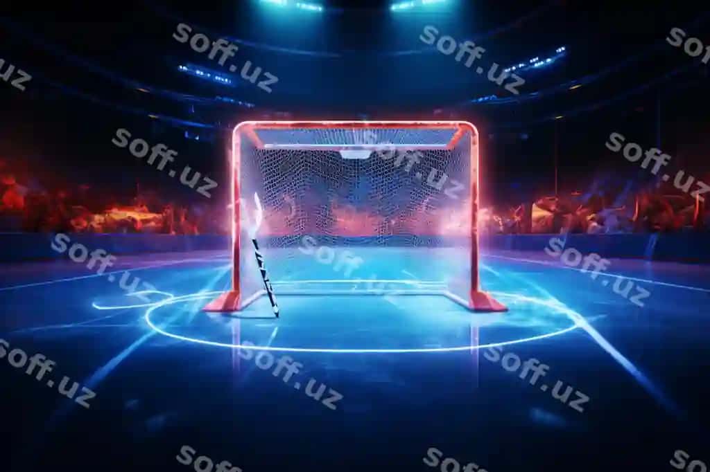 Buzliq chegaradoshi neon g'alaba maqsadi yorqin yoritadi hokkey arenalari yorqin yoritadi | Ice bound neon victory goal shines bright hockey arenas glow